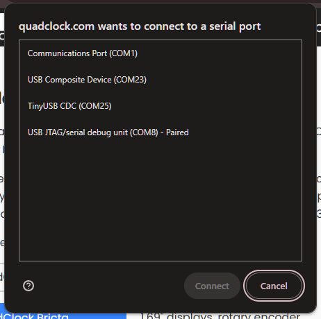 Serial Port Selection